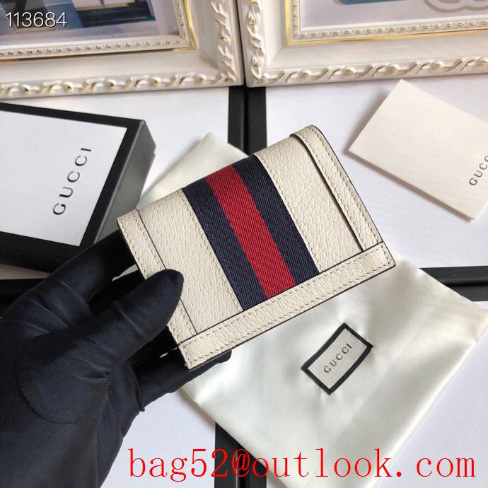 Gucci Ophidia GG Real Leather Wallet Purse Card Holder 523155 Cream