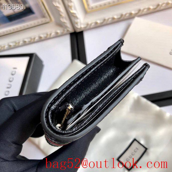 Gucci Ophidia GG Real Leather Wallet Purse Card Holder 523155 Black