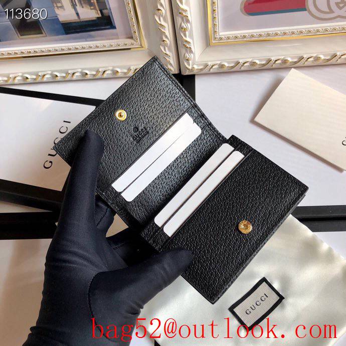 Gucci Ophidia GG Real Leather Wallet Purse Card Holder 523155 Black