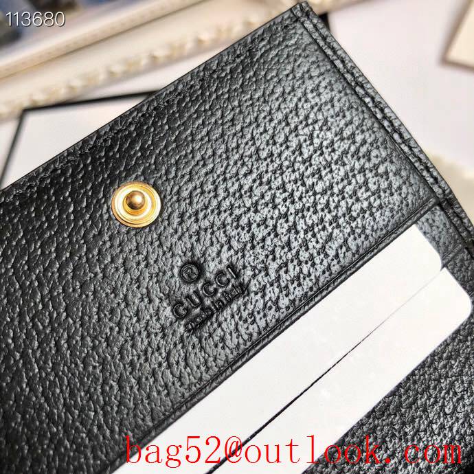 Gucci Ophidia GG Real Leather Wallet Purse Card Holder 523155 Black