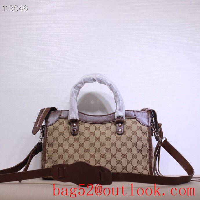 Gucci and Balenciaga Aria Medium Canvas Bag Handbag 658598