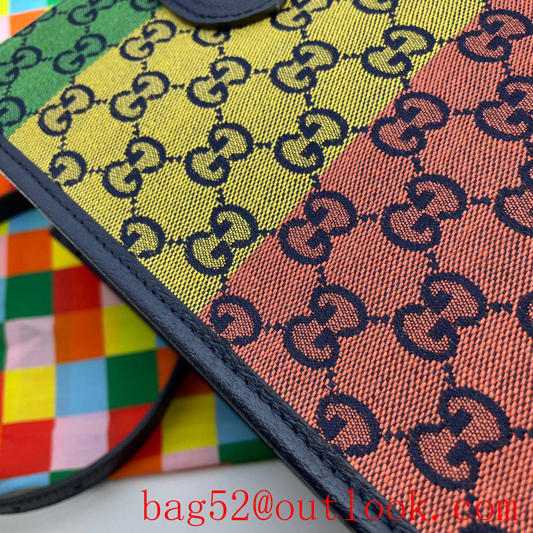 Gucci GG Small Canvas Multicolor Tote Bag Handbag 659983