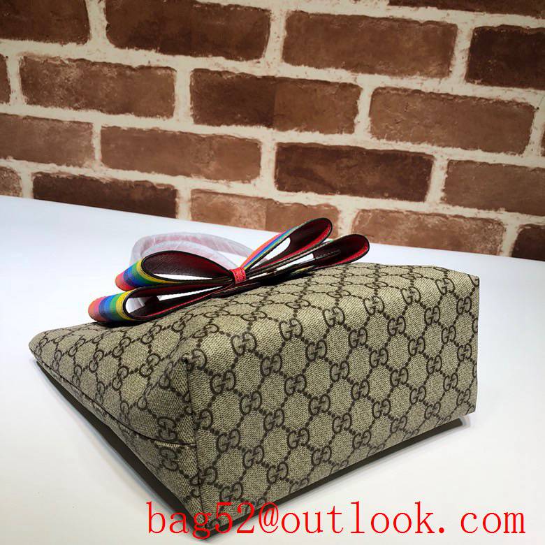 Gucci GG Children's Bowknot Canvas Mini Shopping Bag 501804 Rainbow