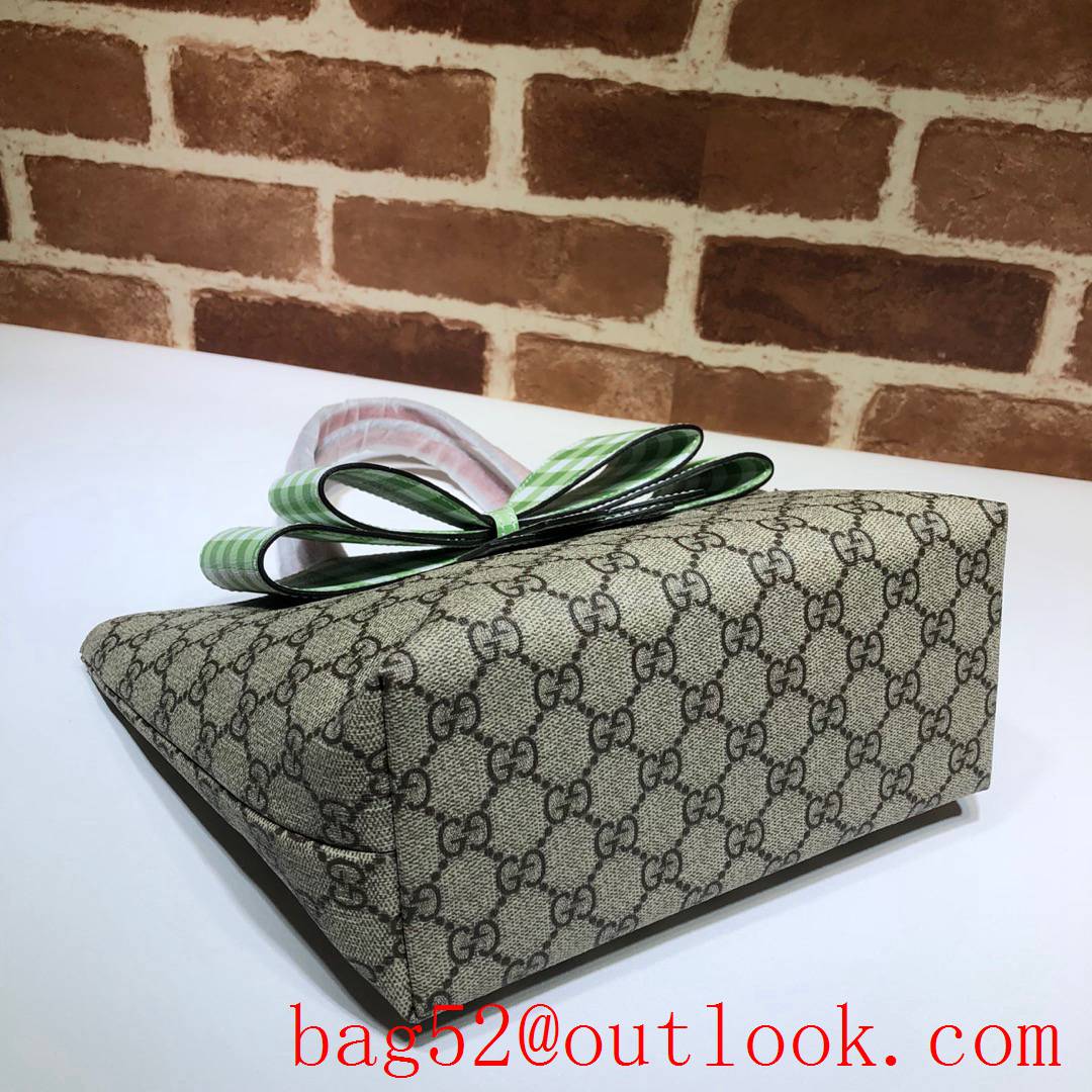 Gucci GG Children's Bowknot Canvas Mini Shopping Bag 501804 Green