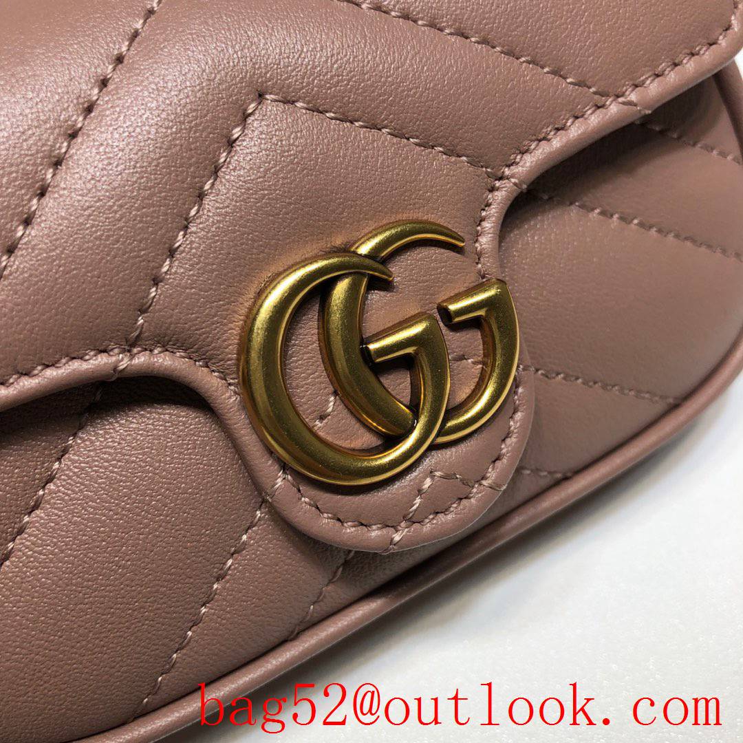 Gucci GG Marmont Super Mini Leather Shoulder Bag 575161 Nude 