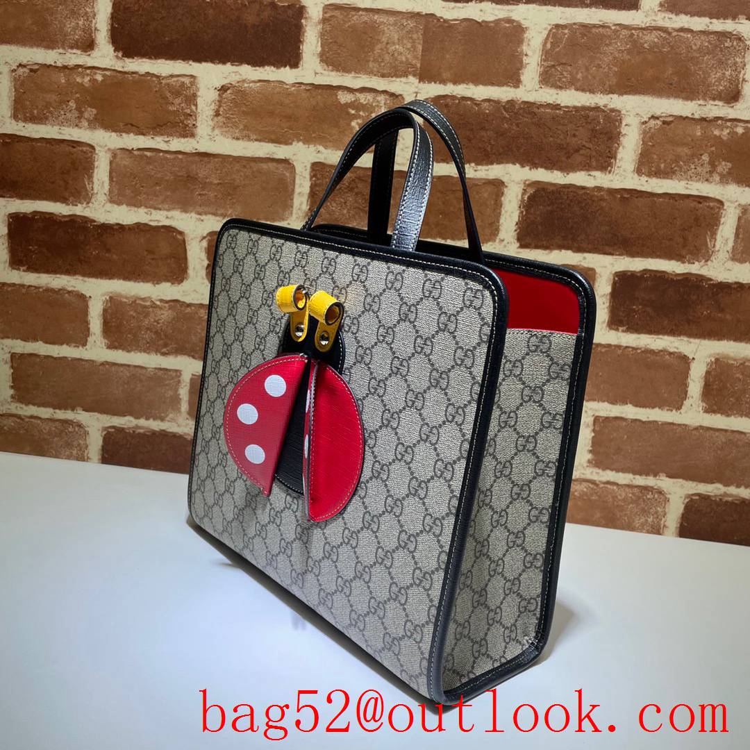 Gucci GG Children Canvas Ladybird Tote Shopping Bag Handbag 664083