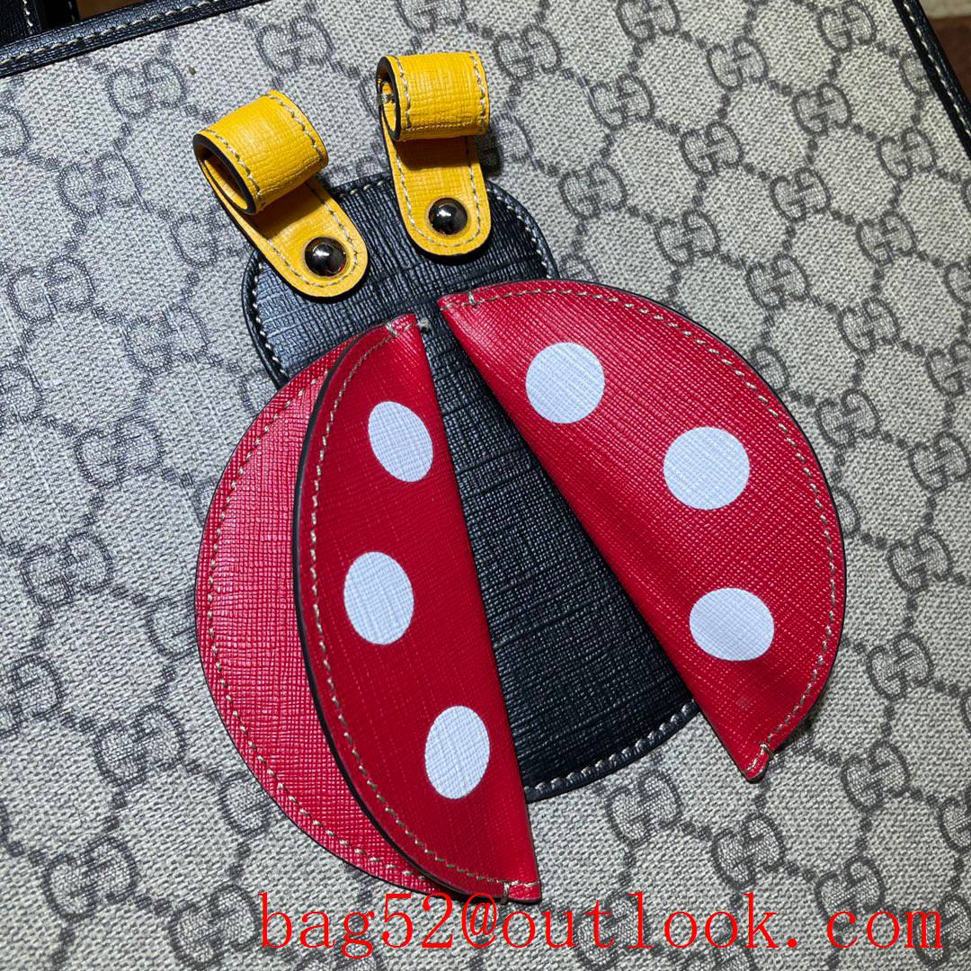 Gucci GG Children Canvas Ladybird Tote Shopping Bag Handbag 664083