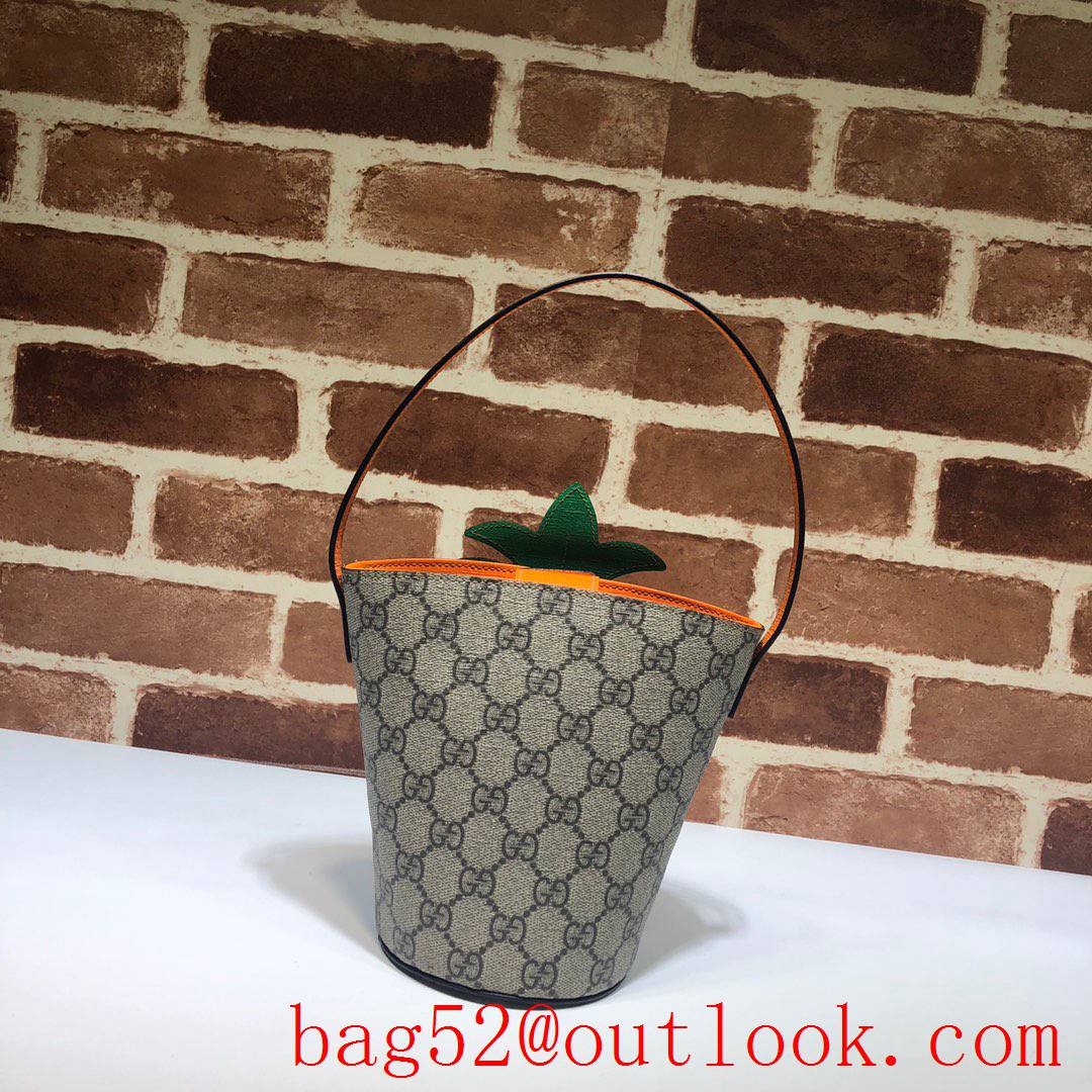 Gucci GG Children Canvas Pineapple Bucket Bag Handbag 580850