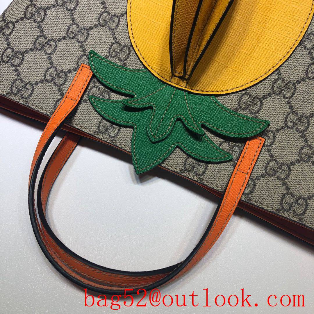 Gucci GG Children Canvas Pineapple Tote Bag Handbag 580840