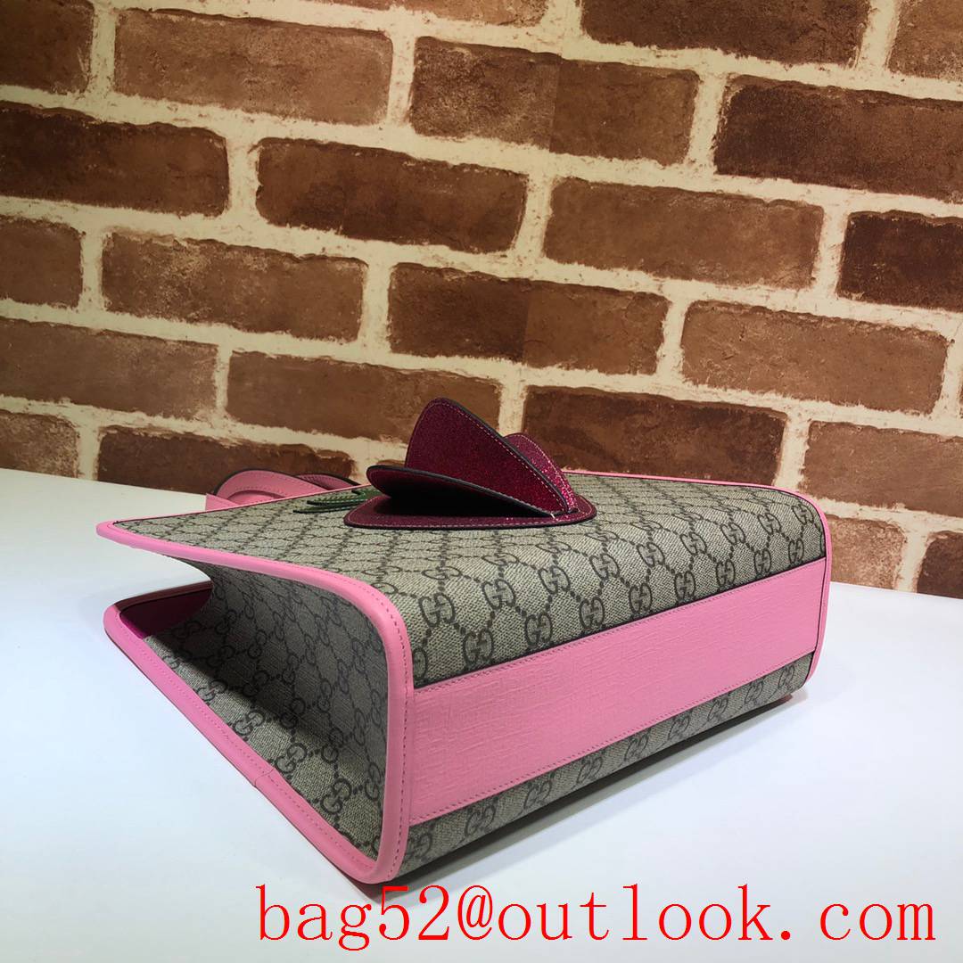 Gucci GG Children Canvas Strawberry Tote Shopping Bag Handbag 630589