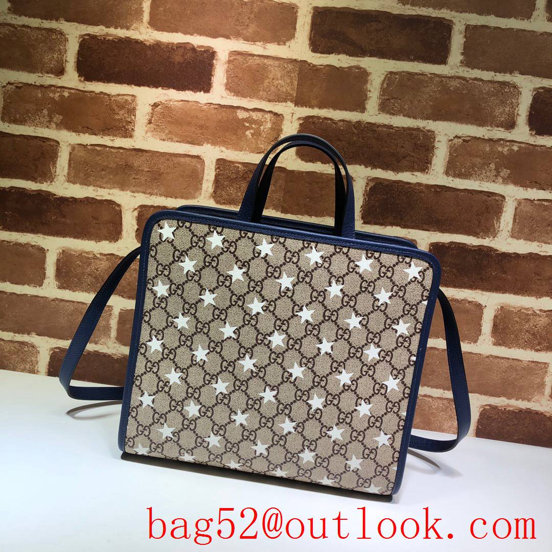 Gucci GG Children Canvas Stars Tote Shopping Bag Handbag 612992