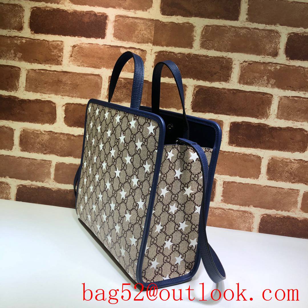 Gucci GG Children Canvas Stars Tote Shopping Bag Handbag 612992