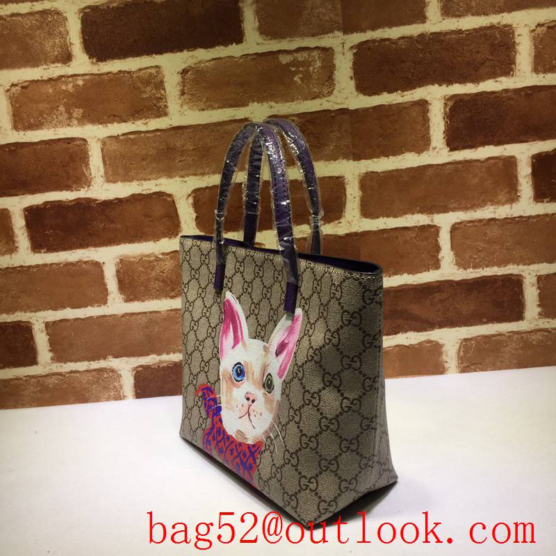 Gucci Children GG Mini Tote Shopping Bag Handbag 410812 Purple