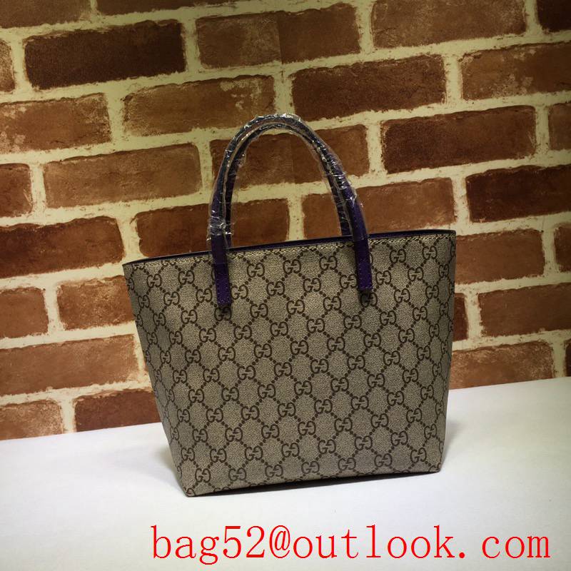 Gucci Children GG Mini Tote Shopping Bag Handbag 410812 Purple