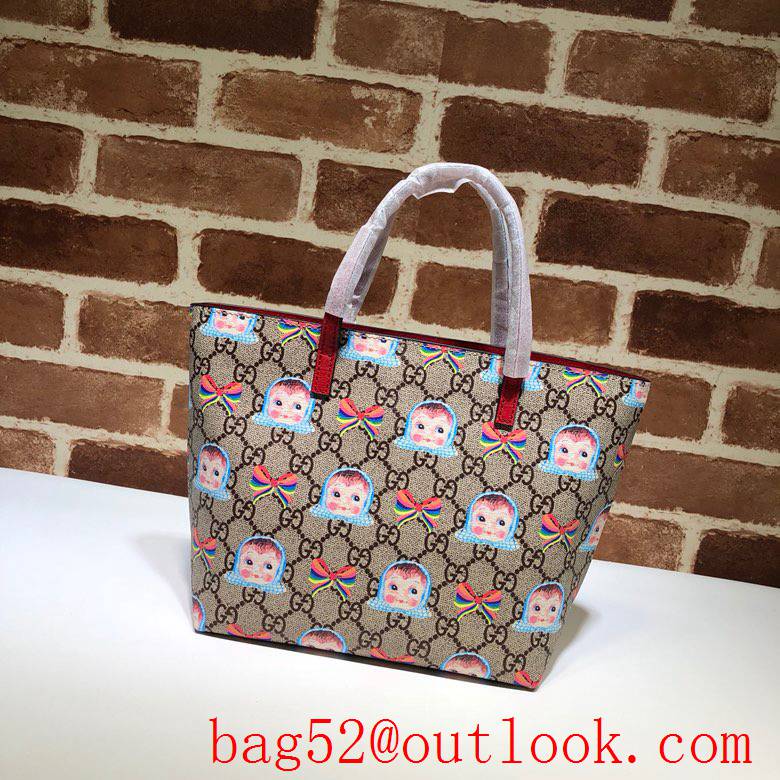 Gucci Children GG Mini Tote Shopping Bag Handbag with Babies 410812