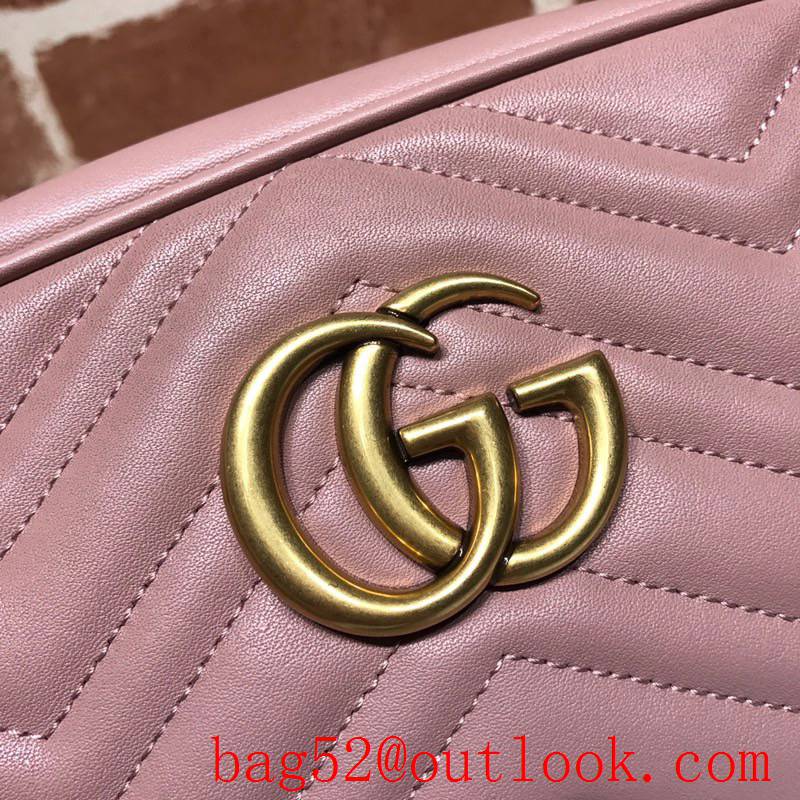 Gucci GG Marmont Small Quilted Leather Shoulder Bag 447632 Pink
