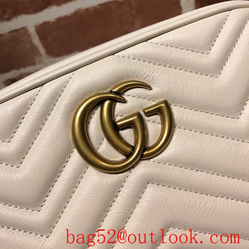 Gucci GG Marmont Small Quilted Leather Shoulder Bag 447632 Cream