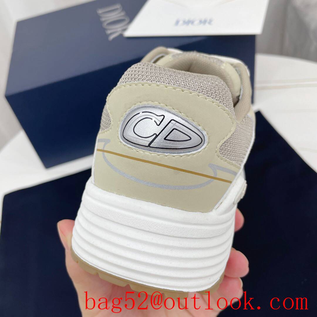 Dior B30 cream mesh and technical fabric sneaker shoes