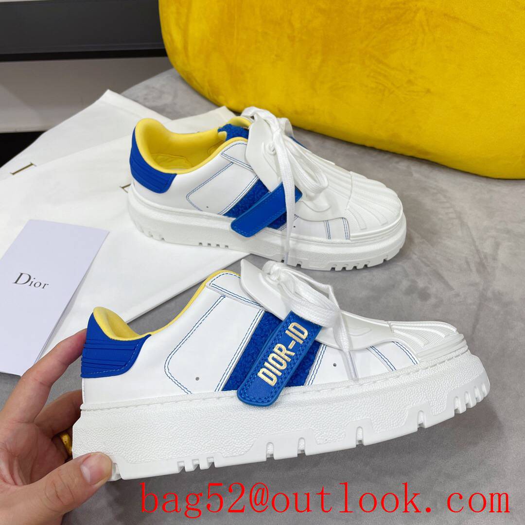 Dior Dior-ID Sneaker White and blue Calfskin and Rubber shoes