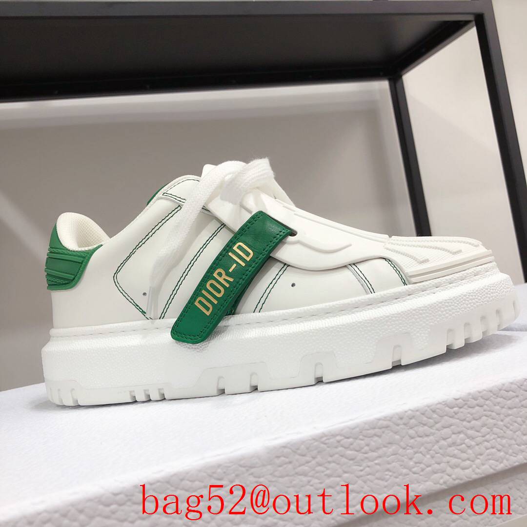 Dior Dior-ID Sneaker White and green Calfskin and Rubber shoes
