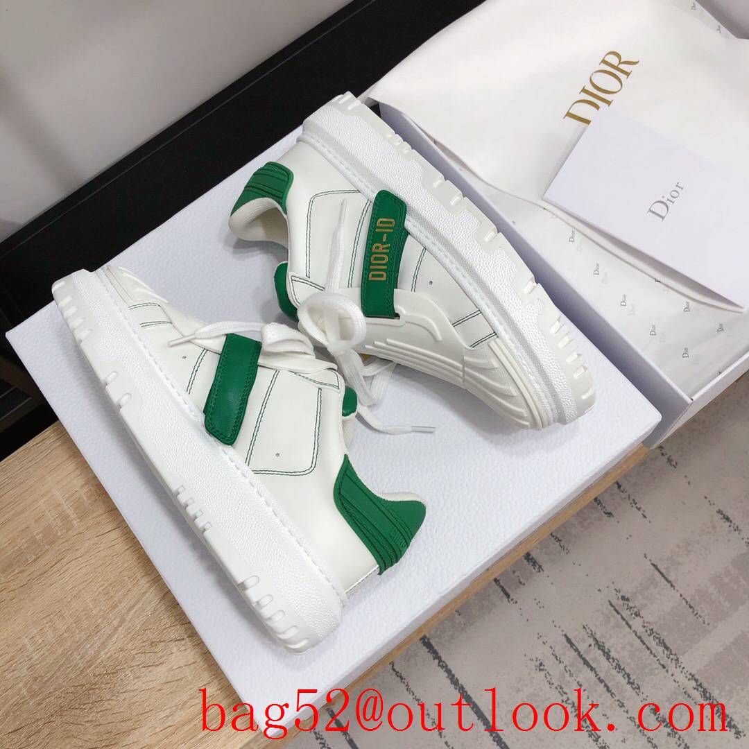 Dior Dior-ID Sneaker White and green Calfskin and Rubber shoes