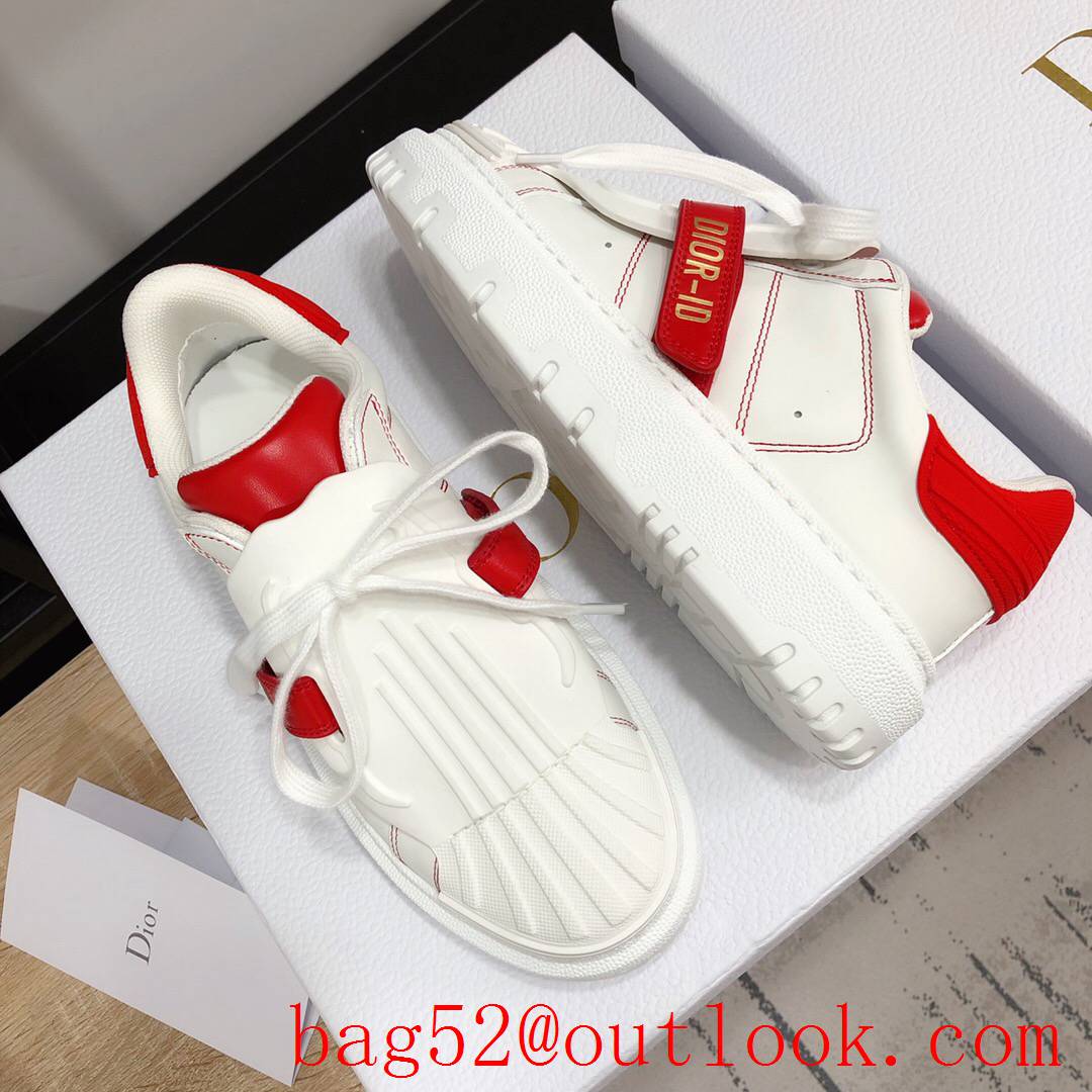 Dior Dior-ID Sneaker White and tri-red Calfskin and Rubber shoes