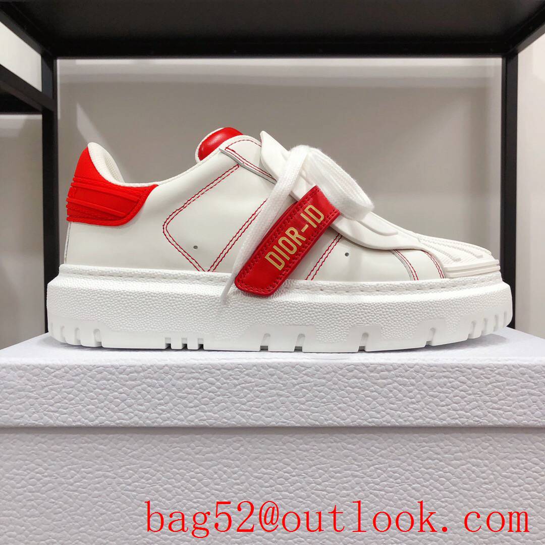 Dior Dior-ID Sneaker White and tri-red Calfskin and Rubber shoes