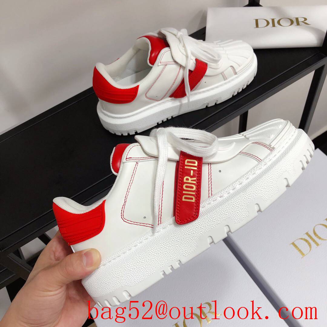 Dior Dior-ID Sneaker White and tri-red Calfskin and Rubber shoes