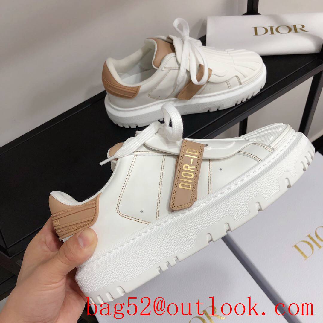 Dior Dior-ID Sneaker White and tan Calfskin and Rubber shoes