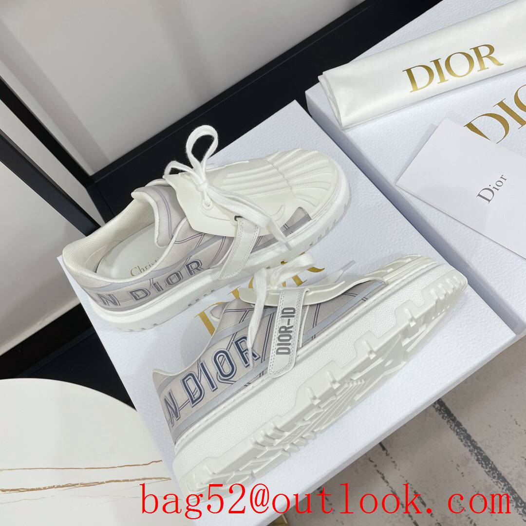 Dior Dior-ID Sneaker White and French Blue Technical Fabric shoes