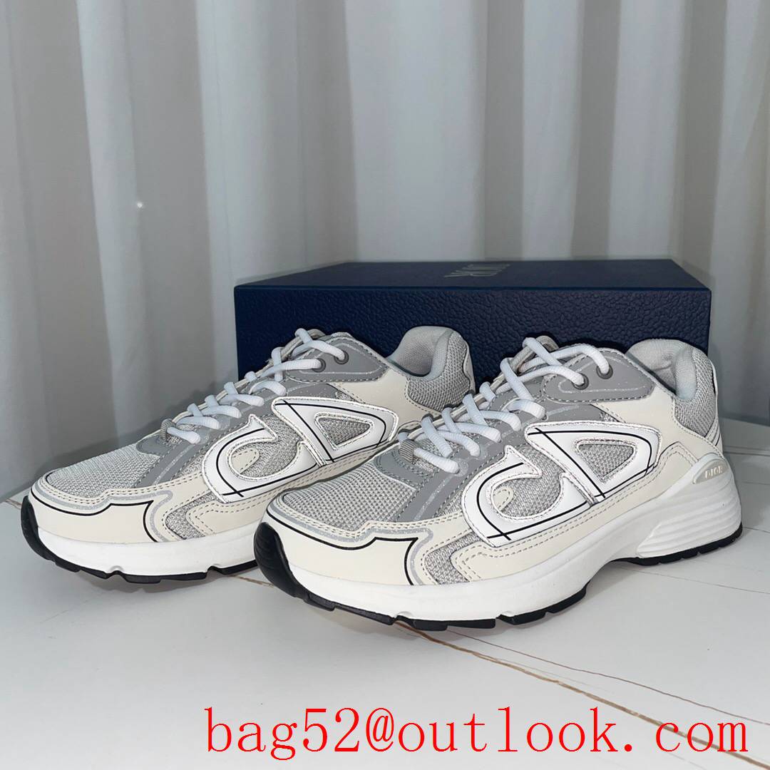 Dior B30 Gray Mesh and White Technical Fabric sneaker shoes