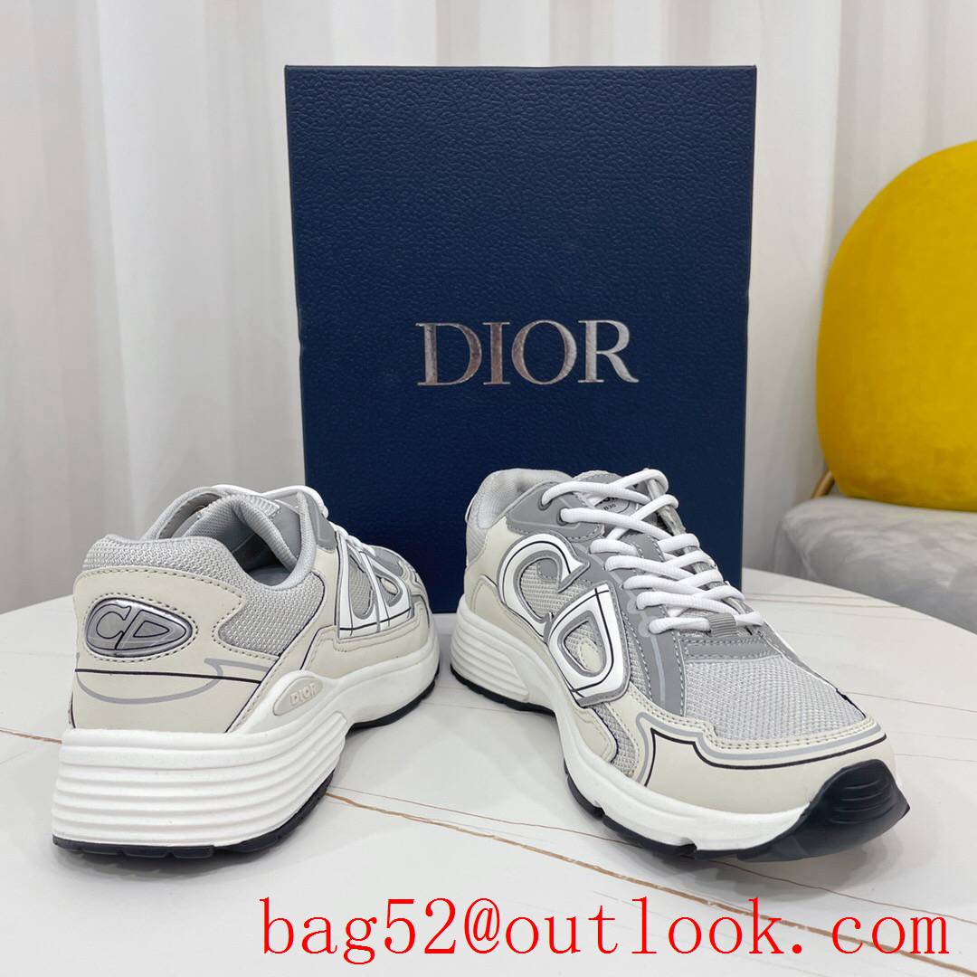 Dior B30 Gray Mesh and White Technical Fabric sneaker shoes