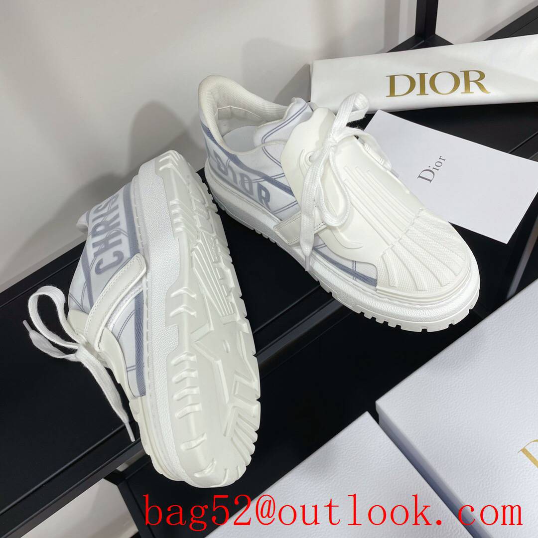 Dior Dior-ID Sneaker White and Blue word Technical Fabric shoes