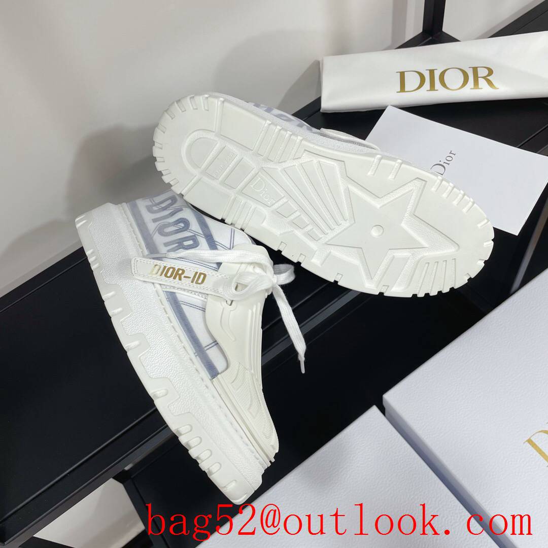 Dior Dior-ID Sneaker White and Blue word Technical Fabric shoes