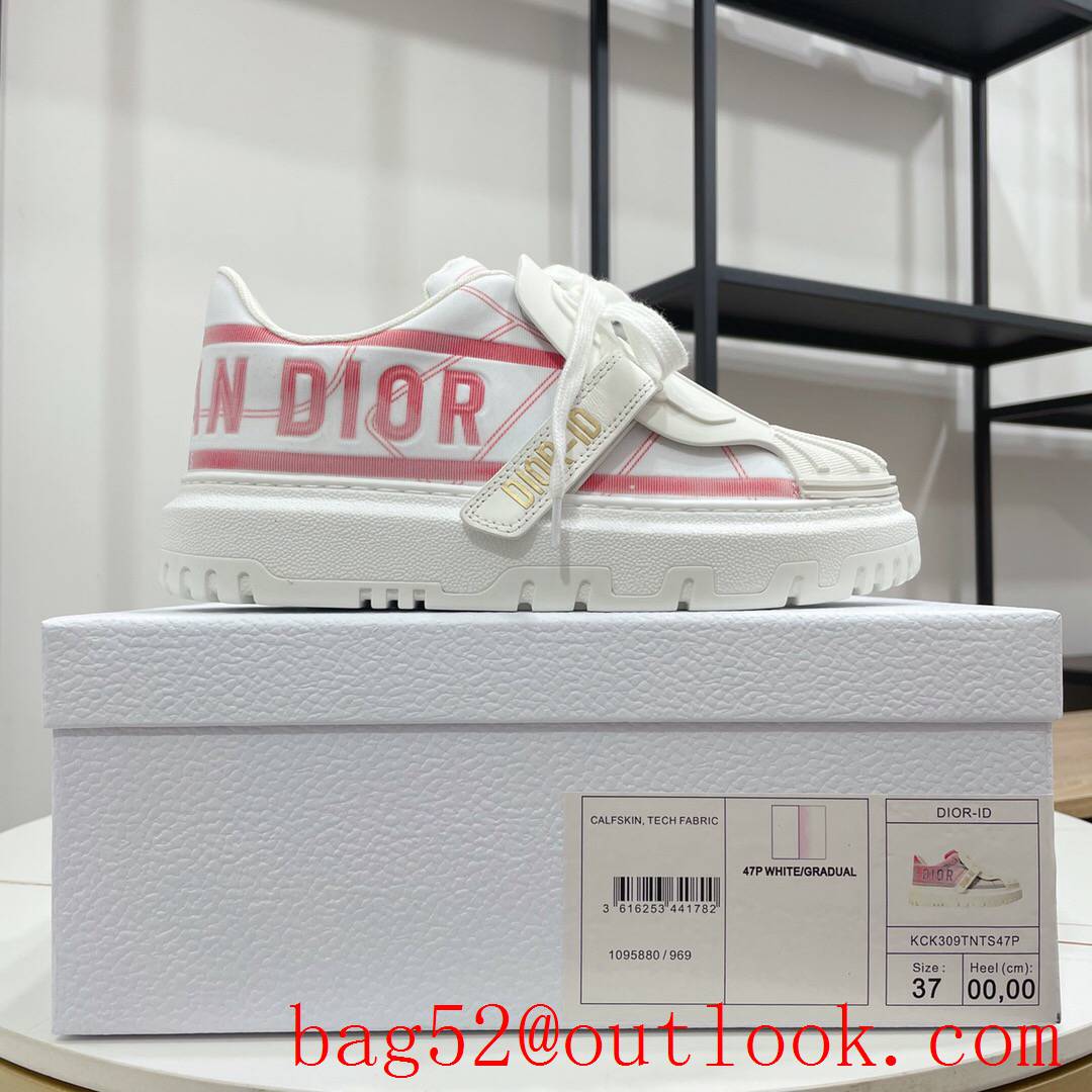 Dior Dior-ID Sneaker White and rose word Technical Fabric shoes