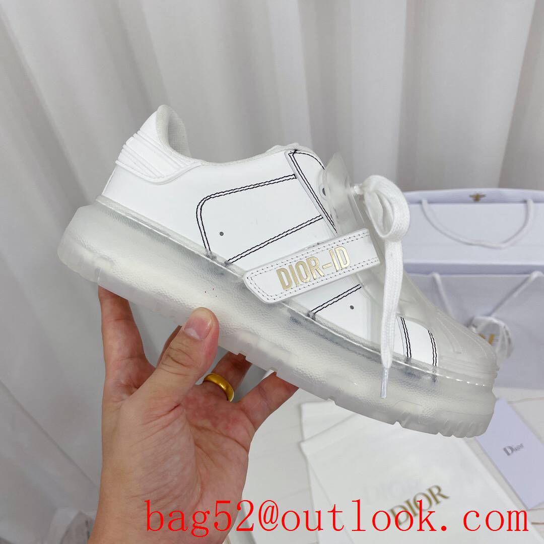 Dior dior-id sneaker white calfskin and transparent rubber shoes