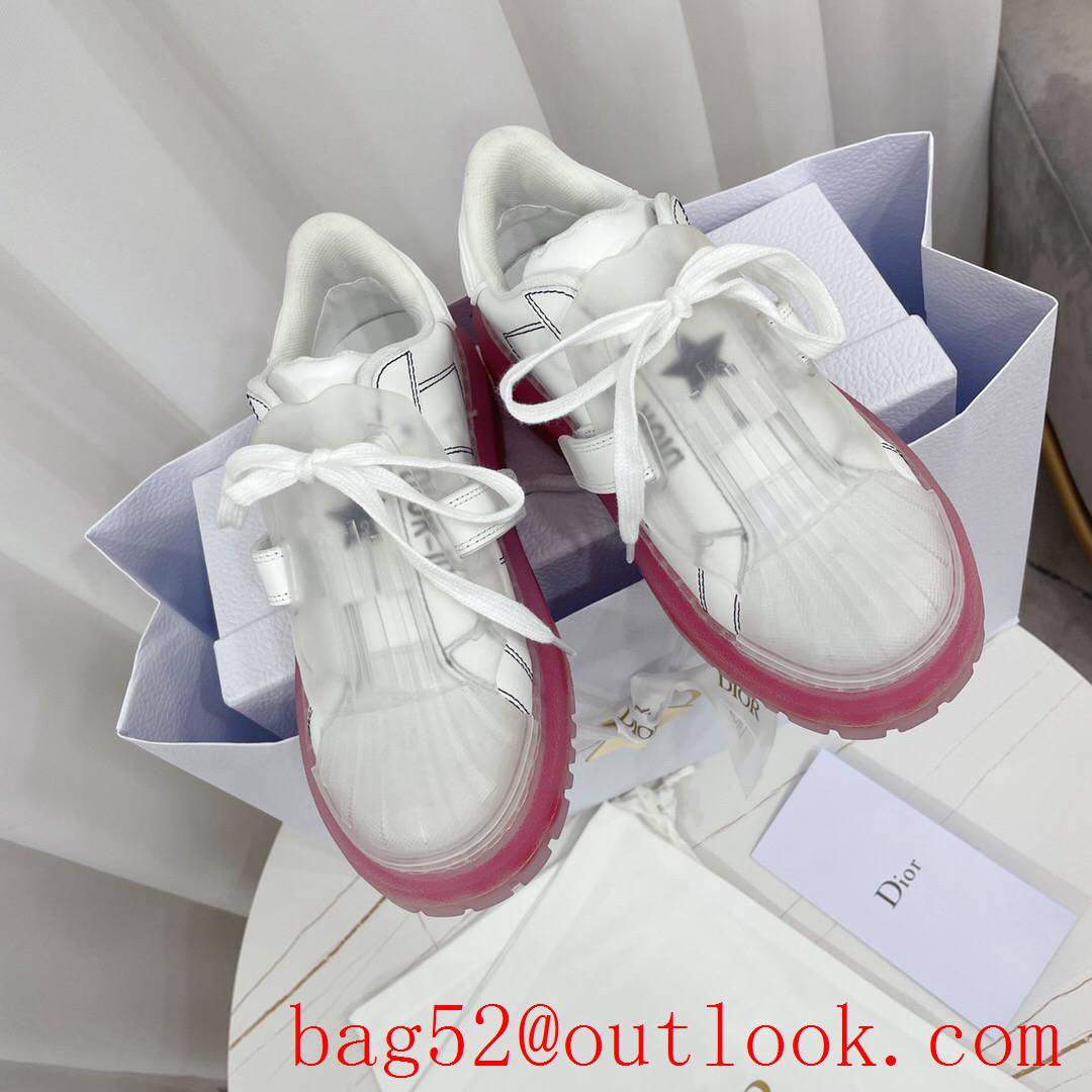 Dior Dior-ID Sneaker White Calfskin and Transparent Red Rubber shoes