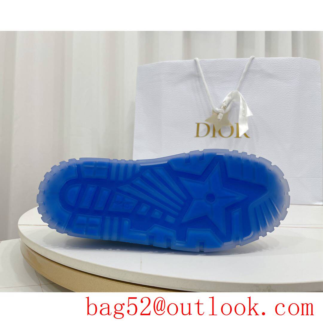 Dior Dior-ID Sneaker White Calfskin and Deep Blue Transparent Rubber shoes