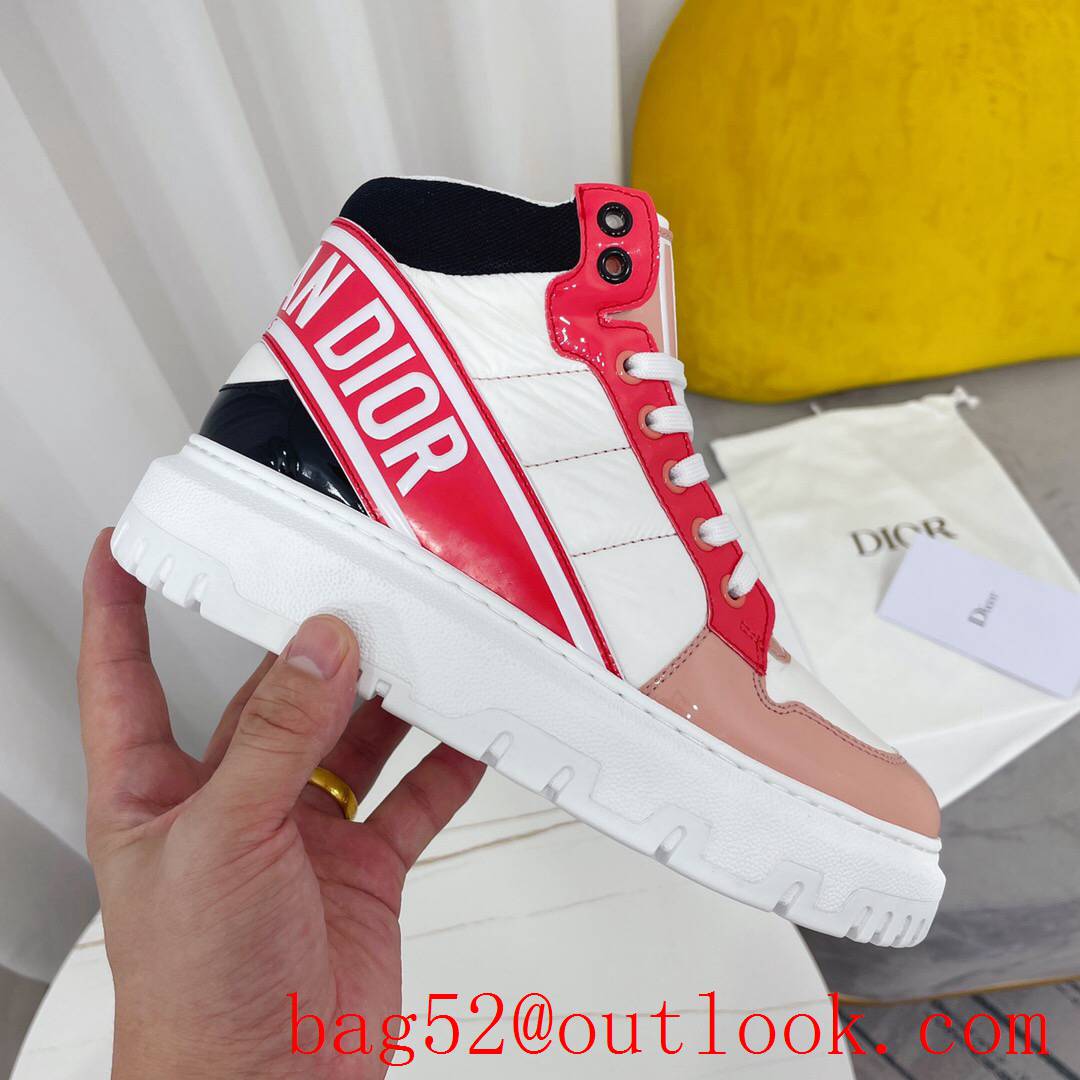 Dior D-Player Sneaker red Multicolor Technical Fabric and Calfskin shoes