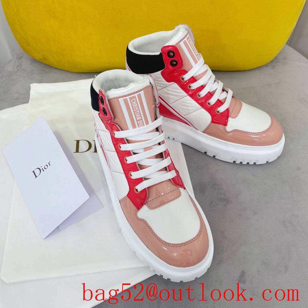 Dior D-Player Sneaker red Multicolor Technical Fabric and Calfskin shoes