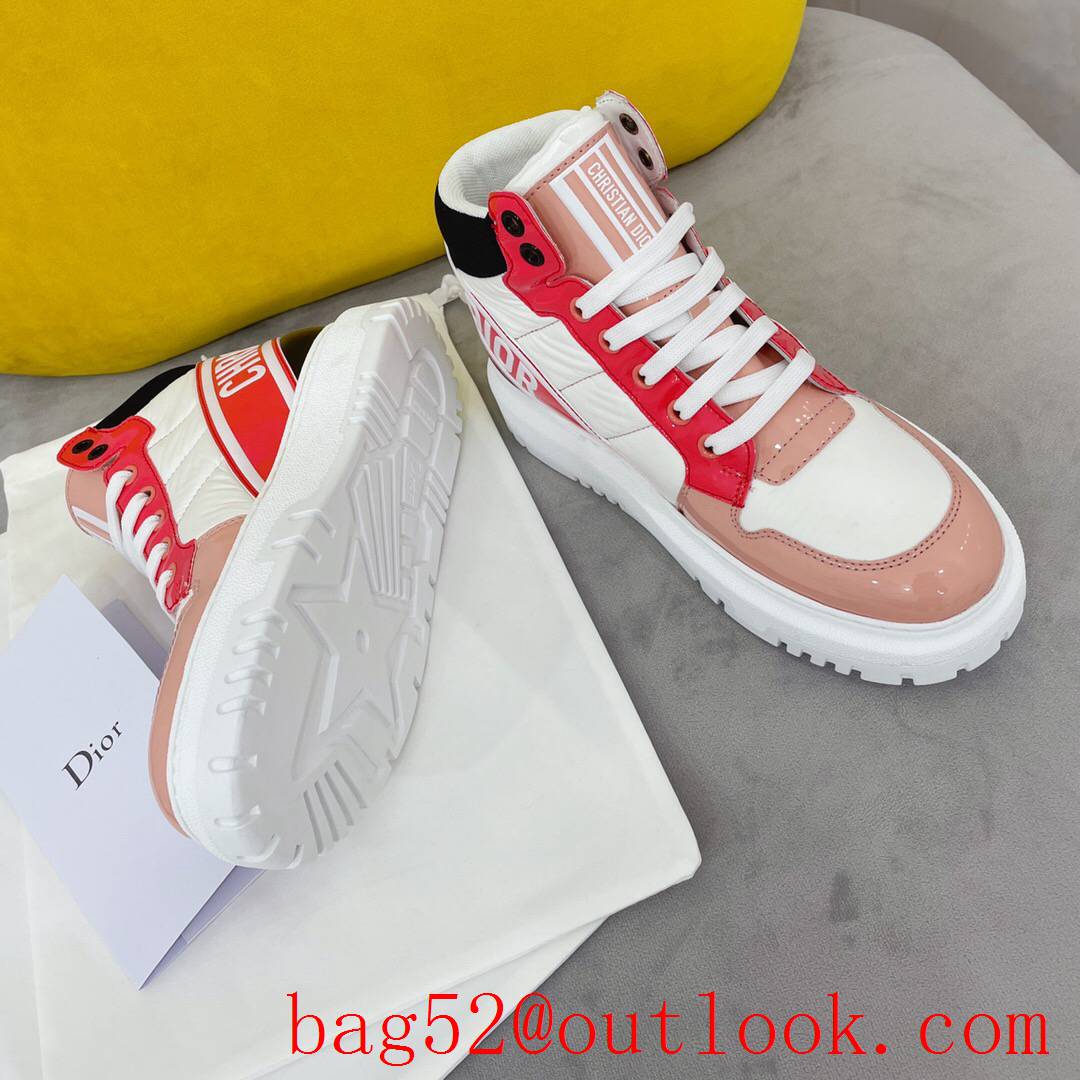 Dior D-Player Sneaker red Multicolor Technical Fabric and Calfskin shoes