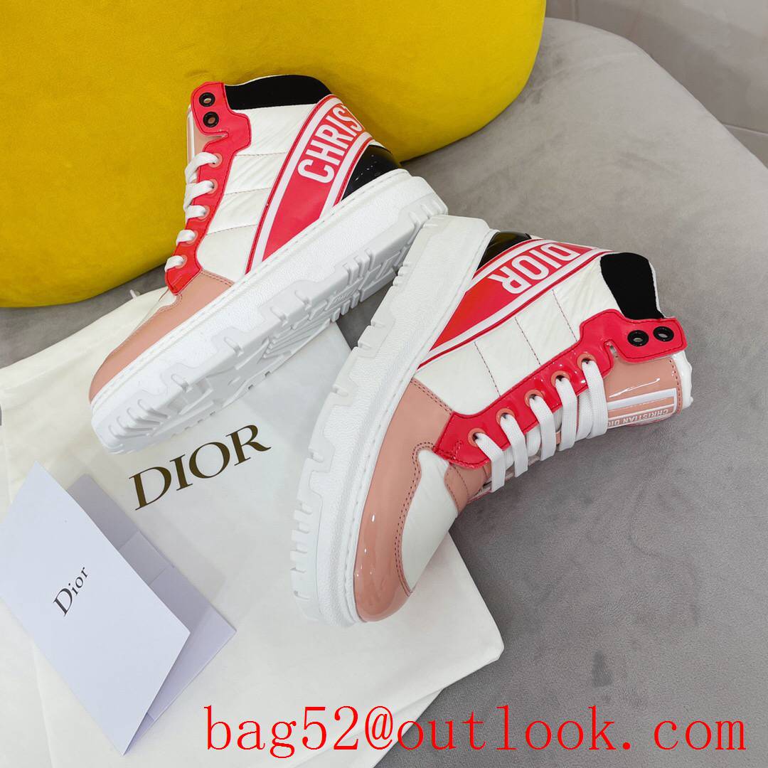 Dior D-Player Sneaker red Multicolor Technical Fabric and Calfskin shoes