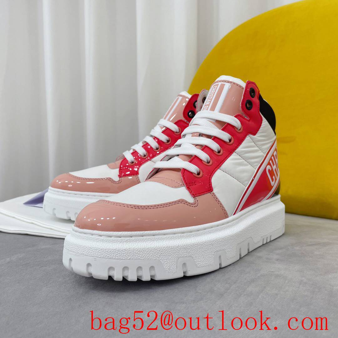 Dior D-Player Sneaker red Multicolor Technical Fabric and Calfskin shoes