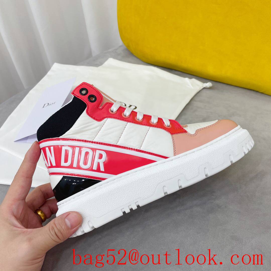 Dior D-Player Sneaker red Multicolor Technical Fabric and Calfskin shoes