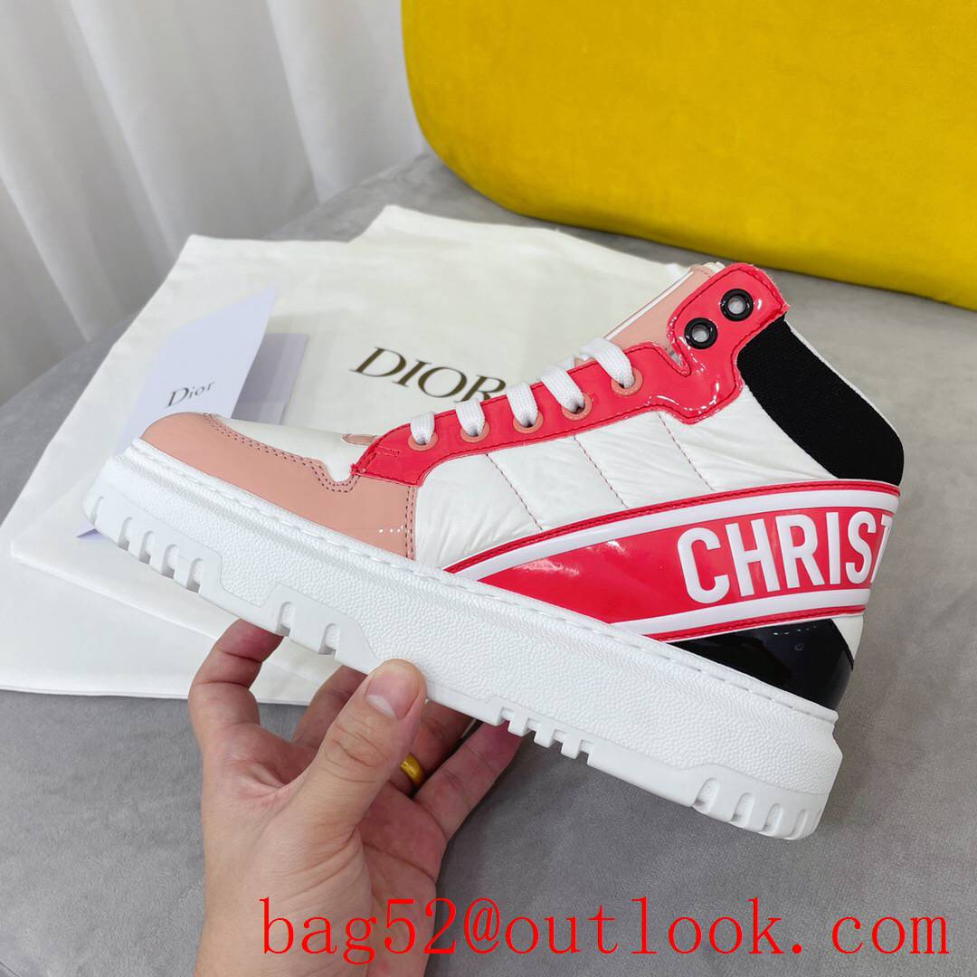 Dior D-Player Sneaker red Multicolor Technical Fabric and Calfskin shoes