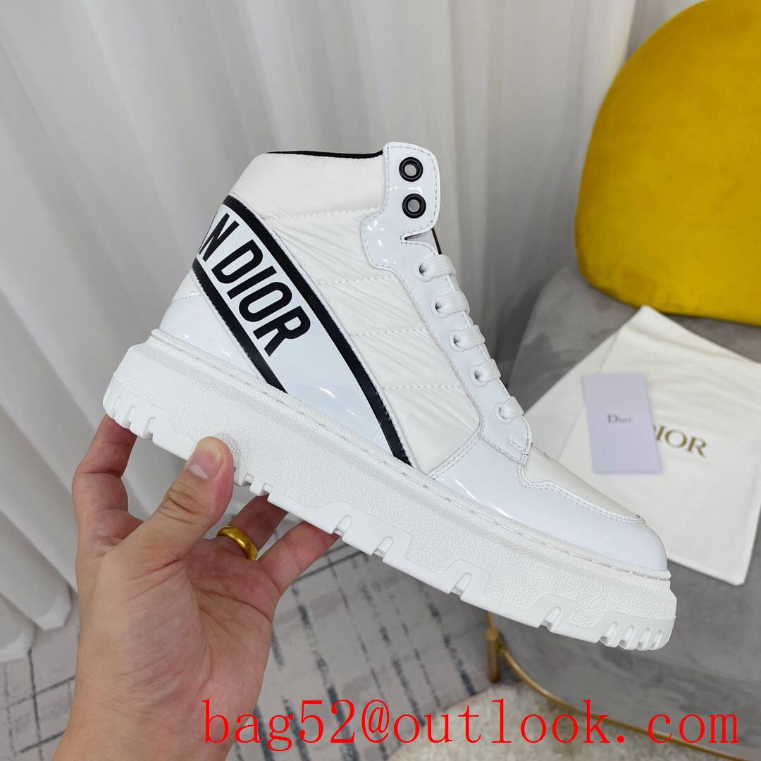 Dior D-Player Sneaker White and Black Quilted Nylon leather shoes