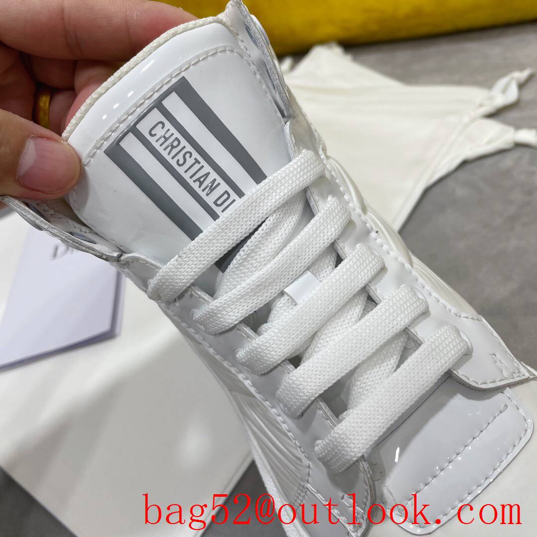 Dior D-Player Sneaker silver and Black Quilted Nylon leather shoes