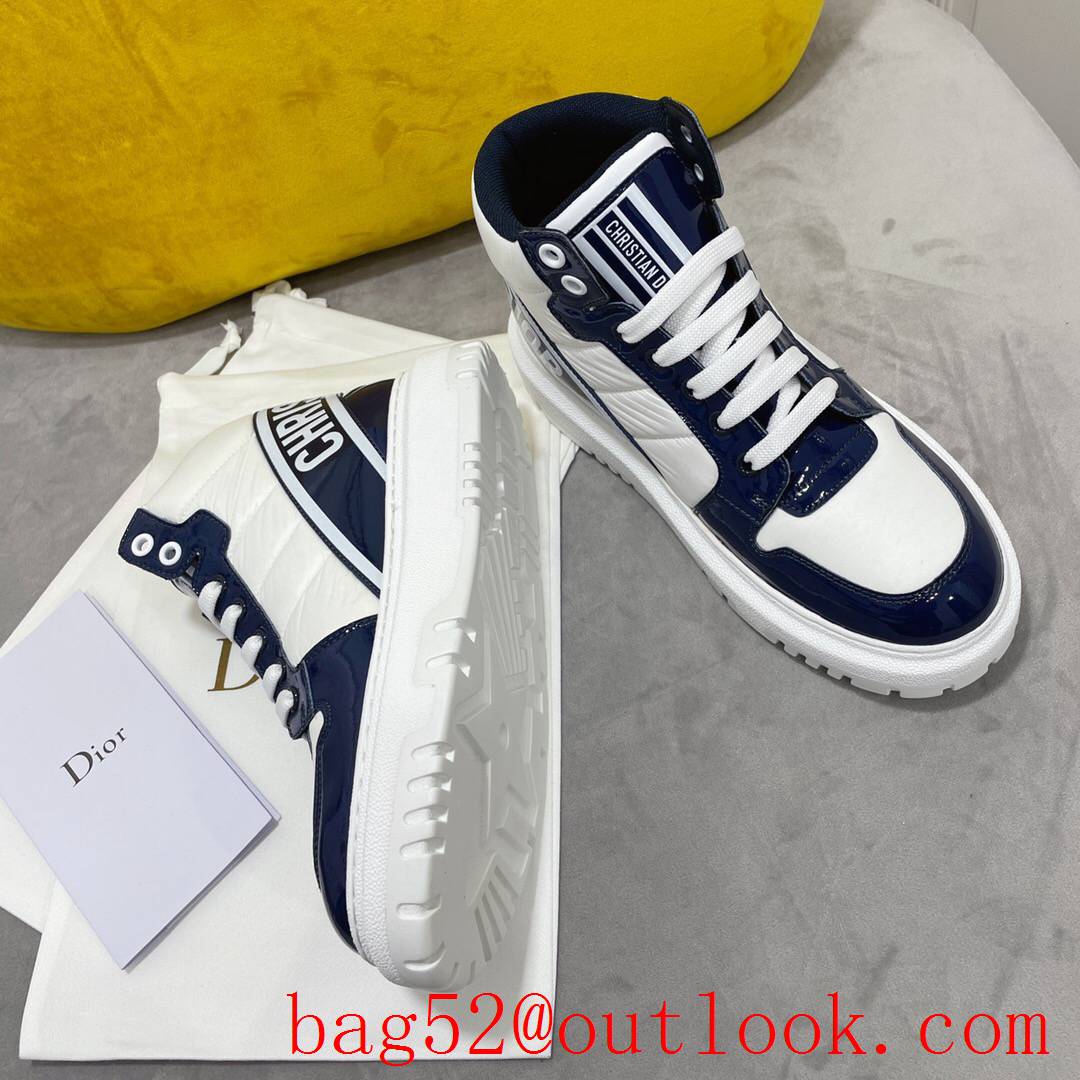 Dior D-Player Sneaker Blue Multicolor Technical Fabric Calfskin shoes
