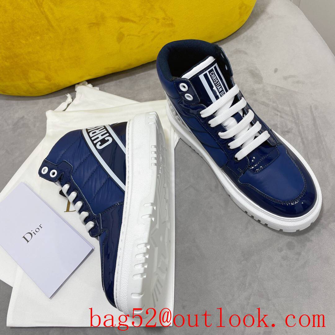 Dior D-Player Sneaker tri-blue Multicolor Technical Fabric Calfskin shoes