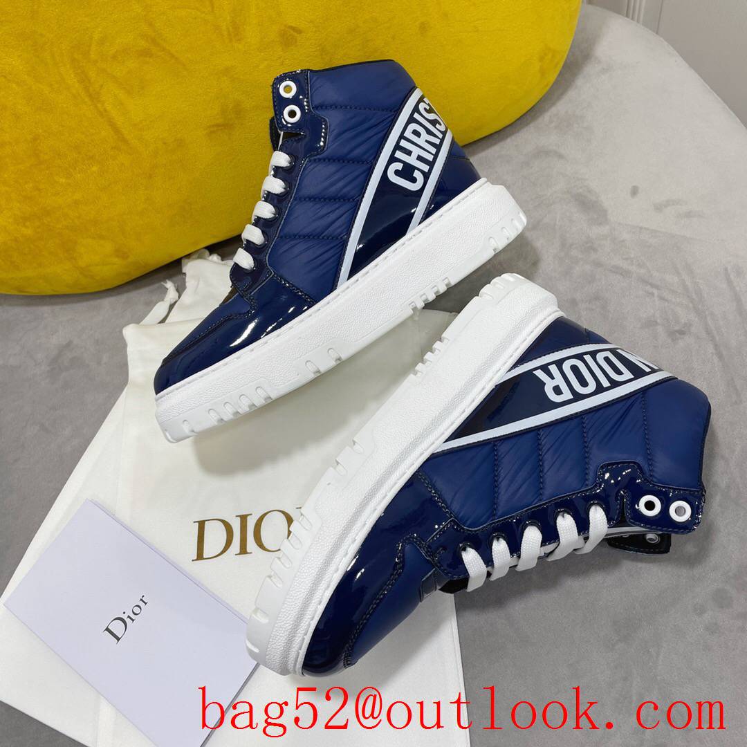 Dior D-Player Sneaker tri-blue Multicolor Technical Fabric Calfskin shoes